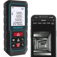 70M Laser Measure Device with Phone App, MiLESEEY Laser Meter with Electronic Tilt Sensor, 2mm Accuracy, Pythagoras, Area and Volume, 2"LCD Backlit,