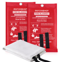 Mondoshop Fire Blankets Emergency for Kitchen Home, TUV Certified Soft Case Fiberglass Fire Retardant Blanket for School, Grill, Car, Office, Garage,