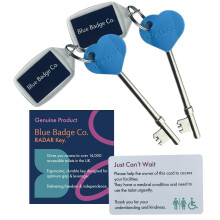 Blue Badge Co Genuine NKS Radar Key Twin Pack for Disabled Toilets Acessible Loos in The UK Easy Turn Acess Key Ideal for Disabled Blue Badge Holders