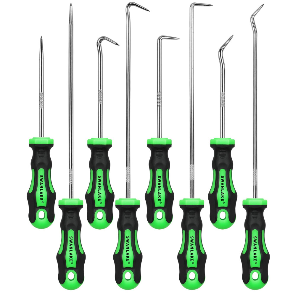 8-Piece Mini Hook And Pick Set, 4Pcs 8.6'' & 4Pcs 5.7'' Precision Automotive Picks Tools Set For Car Auto Oil Seal, Mechanic Lock Picking Kit, Puller 5005930475619