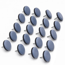 GINOYA Teflon Furniture Sliders, Chair Leg Floor Protectors, 20pcs 25mm Furniture Glides with Nail for Easy Moving on Carpet Hardwood Tile (Grayish B