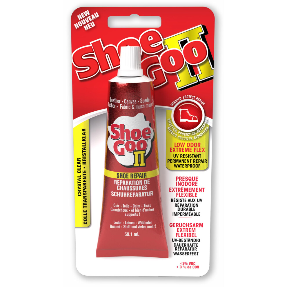 Shoe Goo Ii (2) Shoe Repair Glue 59.1Ml Crystal Clear Permanent Adhesive 5005596983411