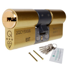 greenteQ Orion TS007 3-Star Anti-Snap Euro Cylinder Lock - 50/45 (95mm), Brass