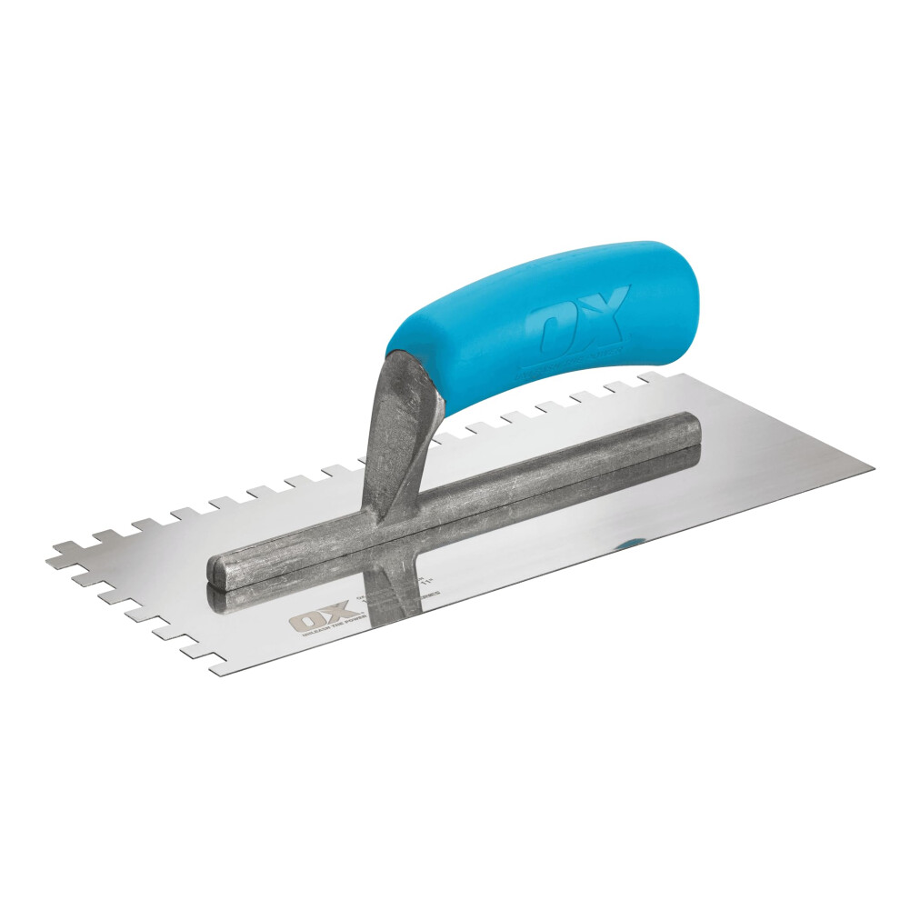 Ox Trade Notched Stainless Steel Tiling Trowel - 8Mm 5006774343997