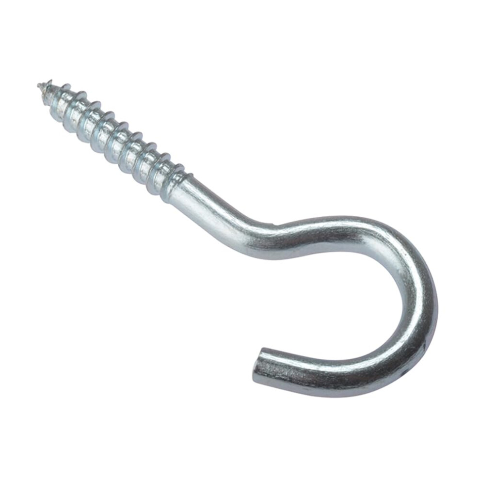 Forgefix Screw Hooks | 80 X 12G | Zinc Plated | Bag 10