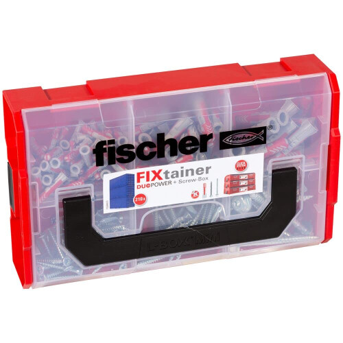 Fischer Fischer 536162 DUOPOWER Wallplug with Screws, Red/Grey/Metal