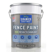 SIRAMICO COATINGS Fence Paint | 5 Litres | Waterbased ECO Resin Technology | 6 Luxury Colours | Smooth Matt Finish for outdoor wood protection | 10 Y