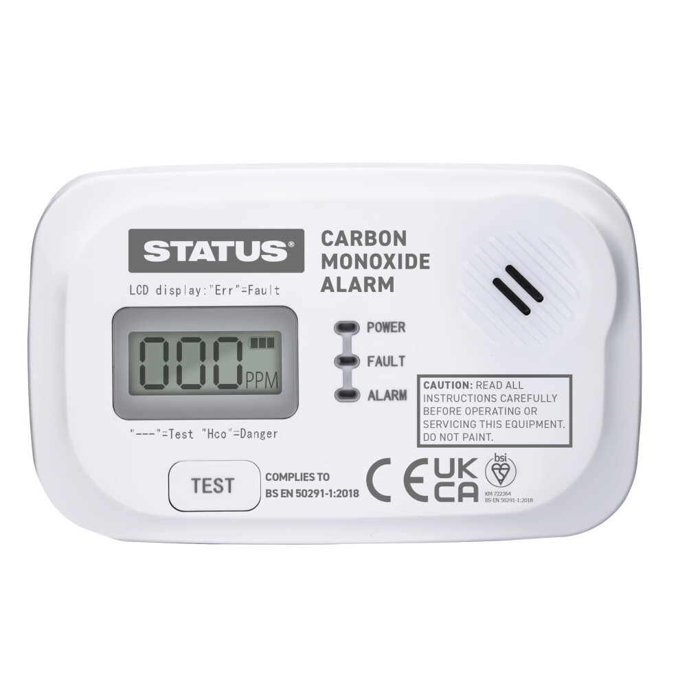 Status Monoxide Alarm, Home Carbon Monoxide Detector Including Batteries, Sdcma2xaa1pb4