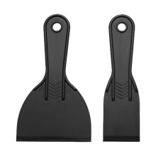 WOLMIK Putty Scrapers Set - 2 PCS Plastic Putty Scrapers Set, Paint Scrapers Tools, Putty Filler Scraper for Spackling, Patching, Decals, Wallpaper,