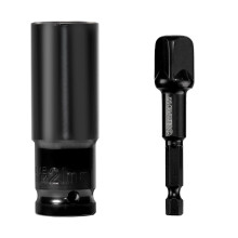 ColumPRO 1/2'' Impact Drive Socket Sets, 21mm 6-Point Impact Socket and 1/2'' Hex Shank Impact Adapter