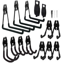 Remiawy Garage Hooks, 14 Pack Heavy Duty Garage Storage Hooks Steel Tool Hangers for Wall Mount Utility Hanger with Anti-Slip Coating for Garden Tool