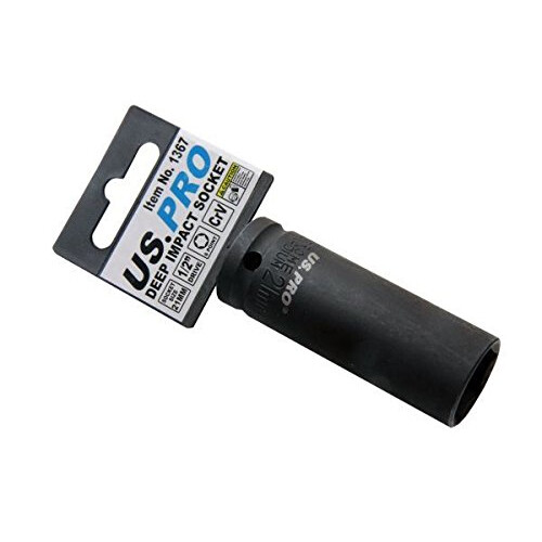 us pro US PRO Single 1/2" DR 21MM 6PT Deep Impact Socket 1367