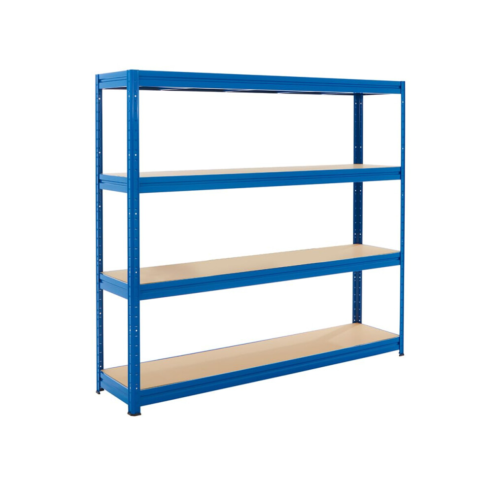 Bigdug Heavy Duty Garage Shelving Unit - 500Kg Per Shelf (2000Kg Per Bay) - 177X180x45 Cm - 4 Tier Storage Shelves - Blue - Shed Shelving 5000504157465