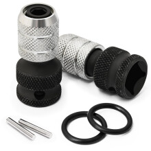 Impact Driver Socket Adapter Hakkin 1/2 Square Drive to 1/4 Hex Shank Socket Adapter Quick Release Converter for Impact Driver Impact Ratchet Wrench