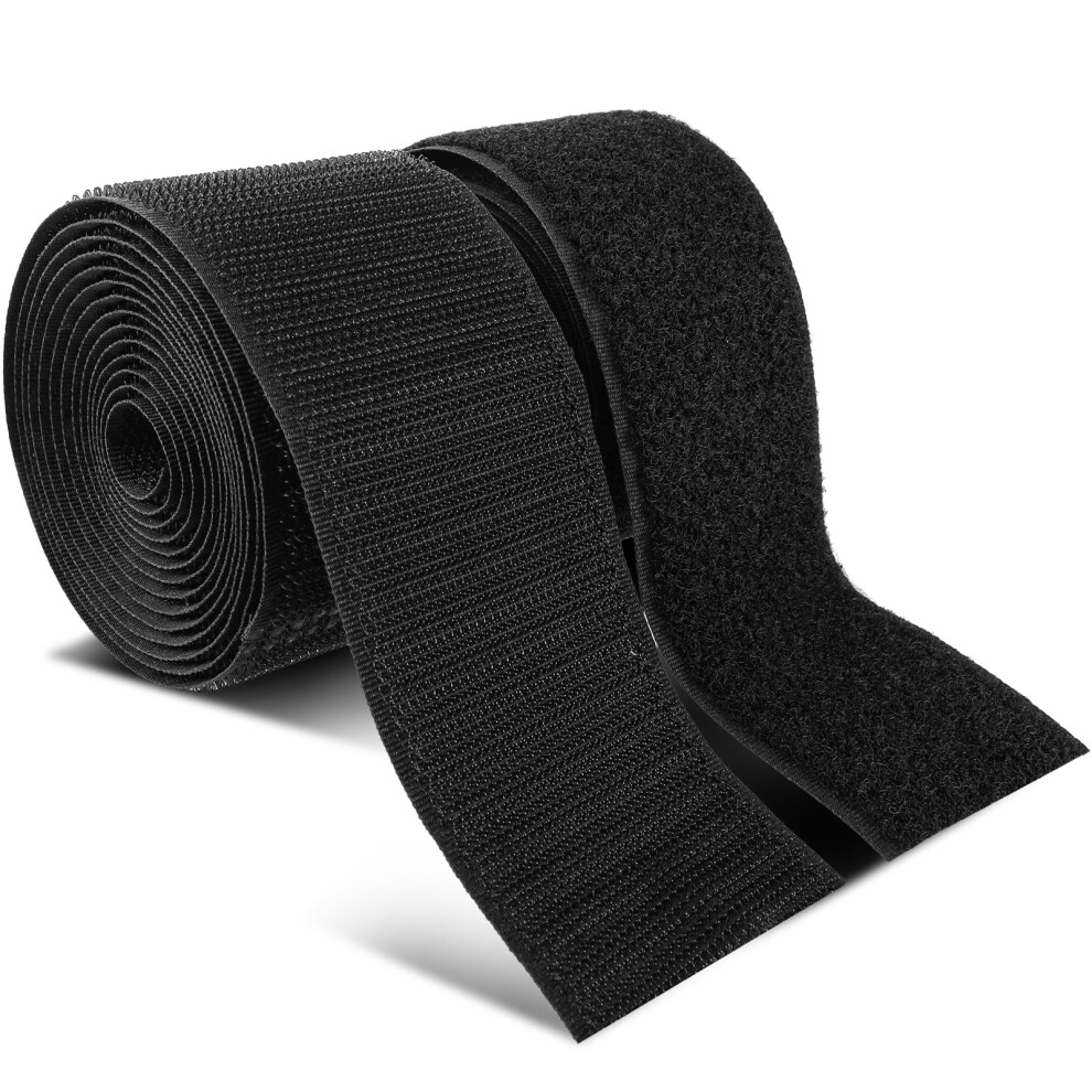Bewudy 2Inch Wide Sew On Hook And Loop Strips, 6 Ft Nylon Strips Fabric Fastener Interlocking Tape Industrial Strength, Heavy Duty Strips Hook And Lo 5008924988065
