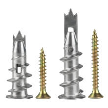 90 Pcs Heavy Duty Self Drilling Plasterboard Fixings, Plasterboard Wall Plugs and Screws, Metal Raw Plugs and Screws, Dry Wall Anchor Cavity Drywall