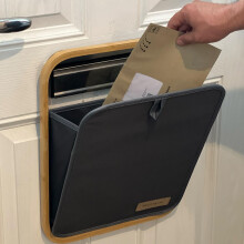 Mail More Front Door Mail Parcel letter Catcher Cage No Screws - Black Mail Catcher for Letterbox - Post Parcel Holder - Indoor Mail Catcher - Parce