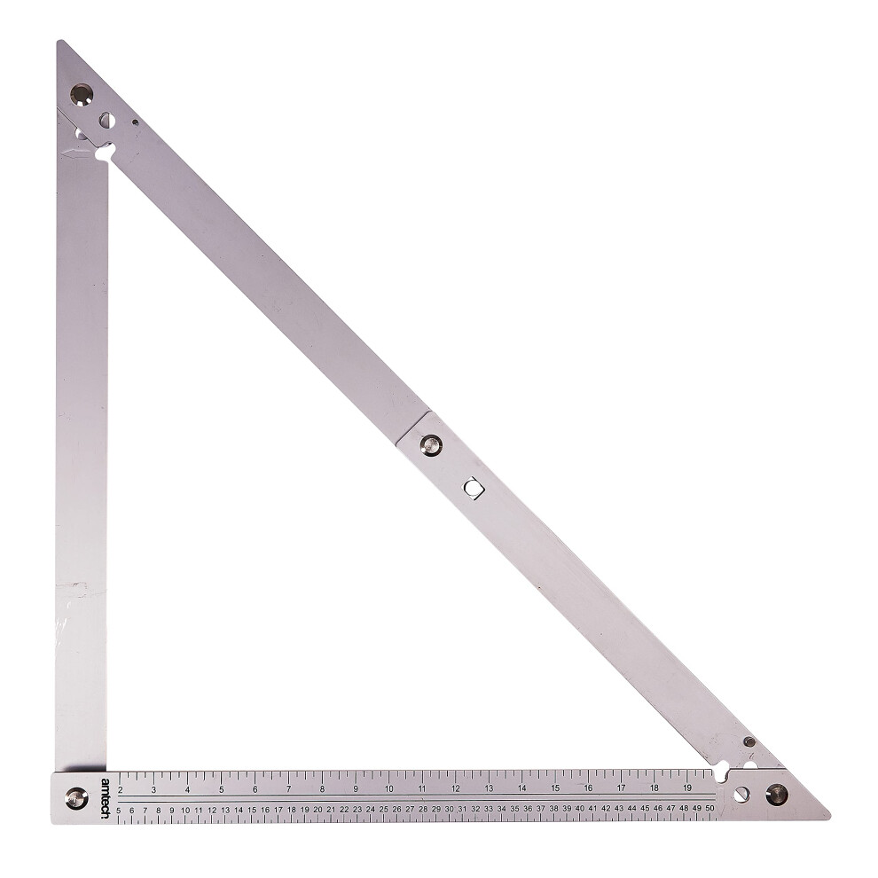 Photos - Other Hand Tools Amtech  Folding Square, Aluminium body with 90 & 45 angles, Metric & inch graduations, Canvas storage bag, 600 mm / 24 in 