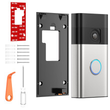 TECKNET Ring Doorbell Mount for Ring Battery Video Doorbell (2024 Relaese), 2-in-1 Doorbell Bracket with Adhesive Pad or Screw Mounting, Secure Ring