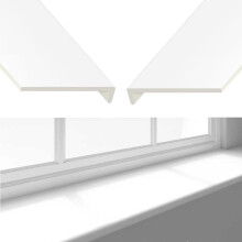 Window Sill Capping Board - Square Edge Window Board Sill Cover - Plastic Window Cill Cover - 100mm (W) x 1 Metre (L) x 9mm (T)