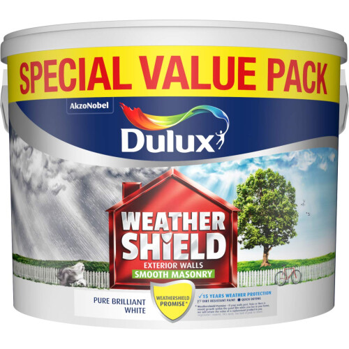Dulux Dulux Weathershield Smooth White Masonry,Acrylic Paint 7.5L