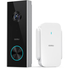 aosu Video Doorbell Wireless, 2K HD Doorbell Camera Wireless,Battery-Powered Doorbell Camera,2.4GHz Wi-Fi,Human Detection,180-Day Battery Life,Video