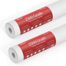 WINSOME 2500 Grade Lining Paper for Walls - Heavy Duty Plain White Lining Paper Thick Paintable Kitchen Bedroom Wallpaper Paint Shield for New Damage