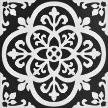 WallPops FP2475 Gothic Peel & Stick Floor Tiles, Blacks, Set of 10 Piece, 12 x 12 inches