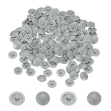 sourcing map Screw Caps, 228Pcs 12mm - Plastic Self-Tapping Screw Cap Covers, Decorative Cover Hole Plug for Diameter 7-8mm Flat Phillips Screw (Dark