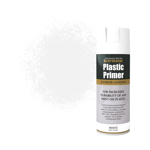 Rust-Oleum Rust-Oleum 400ml Plastic Primer Spray Paint Aerosol - White