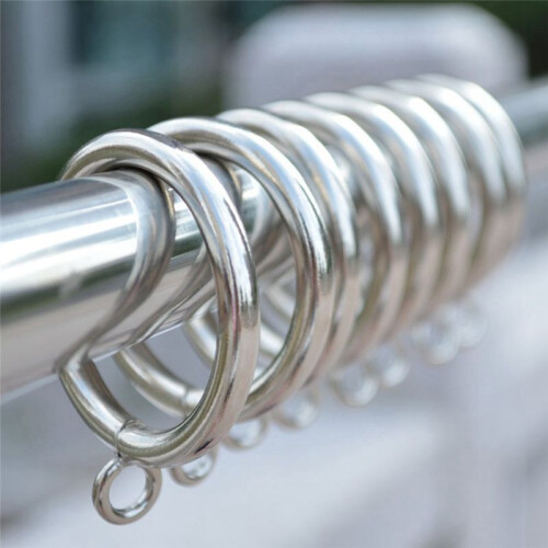 Goldene Vorhangringe mit Öse für Gardinenstange 2