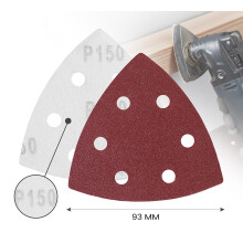 SATC 60 PCS 93mm DeltaTriangle Sanding Sheets 150 Grit Detail Sander P
