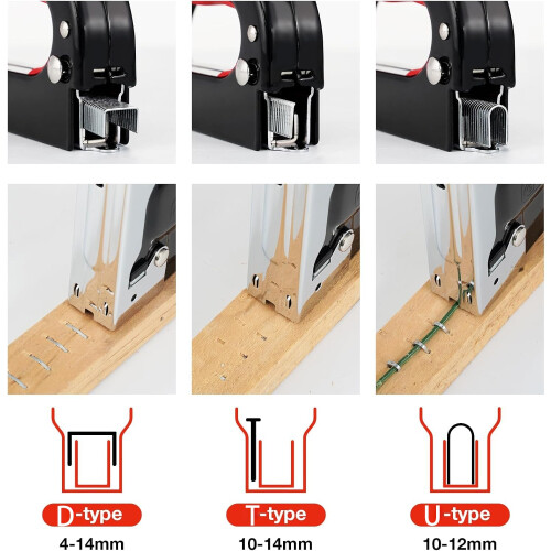 Black Staple Gun (Black Staple Gun+Remover+Staples) 2
