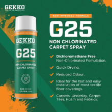 Gekko Carpet Fabric Spray Adhesive 3x500ml NonChlorinated Low Odour F