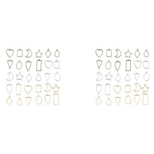 60X Metal Geometric Hollow Frame Frame Mold UV Epoxy Resin Mold for DIY Jewelry Making Result Round Pendant