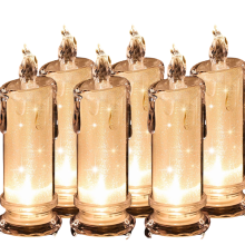 Bougies LED Effet Flamme Scintillante 18 cm Lot de 6 - Chandelles Réalistes sans Flamme pour Lanternes et Décoration de