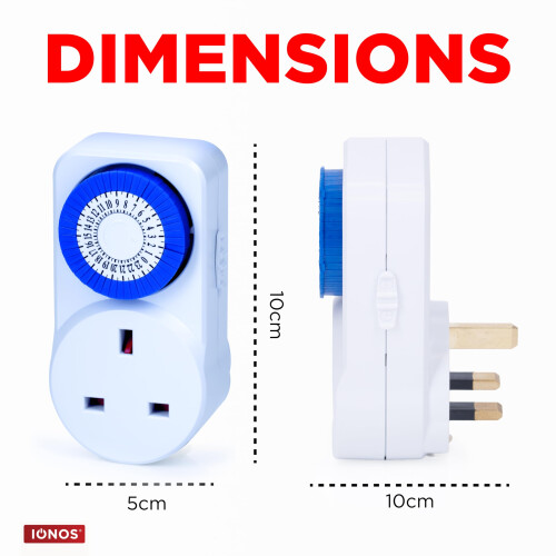 Status Status: IONOS 24 Hour Mini Timer Switch | 24 Hour Segment Timer Light Switch | White UK Plug | ION24HMINIT10 | Mechanical Option C 1