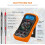 ULTRICS Digital Multimeter, Voltmeter Ammeter Ohmmeter Circuit Checker with Backlight LCD Test Leads, Portable Multi Tester Measures OHM AC DC Voltag 2