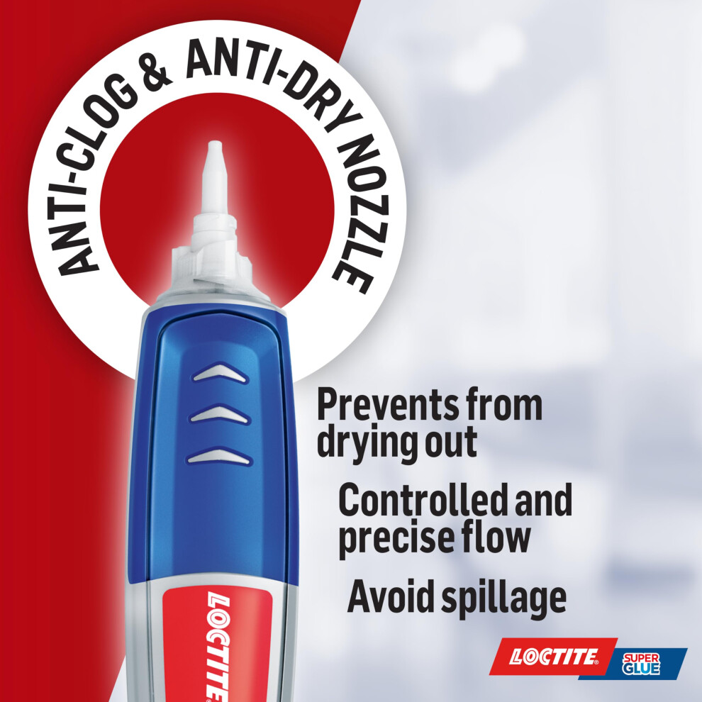 Loctite Super Glue Pen For Precise Application, Superglue Gel Dries Clear For Invisible Repairs, Clear Glue For Vertical Surfaces, 2X4 G 5003013042369