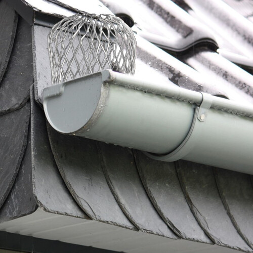 8 Pcs Aluminum Gutter Guards, 3.5" Metal Downpipe Leaf Guard Gutter Downspout Guard, Expandable Down Pipe Leaf Strainer Gutter Screen Covers, 2 to 4"