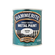 Hammerite 5092886 Direct to Rust Metal Paint with Satin Finish, 750ml, White