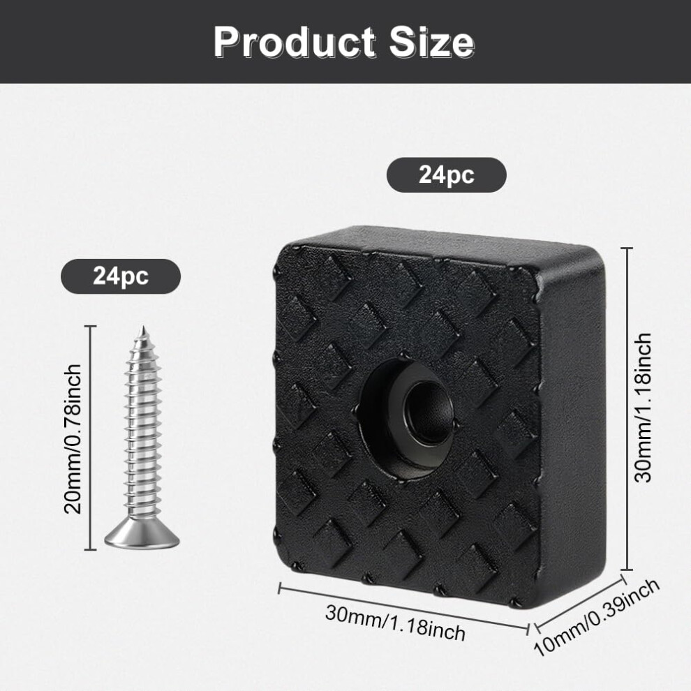 Nutkit 24Pcs Screw-On Rubber Feet For Garden Furniture, Rubber Garden Furniture Feet, Outdoor Furniture Pads Floor Protectors, Non-Slip Furniture Fee 5001030635717