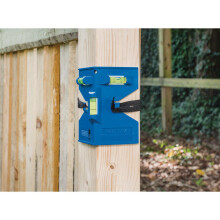 Draper Post Spirit Level | Fence Post Spirit Levelling Tool | Magnetic Pads and Elastic Band | 75042