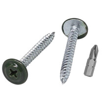 Vis à bois autotaraudeuses Lot de 150 pièces 4,2 x 38 mm Vert — accessoires montage, vis panneaux, éléments fixation