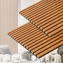 3D Acoustic Wall Panels 122x60.5 cm Brown Walnut Set of 2 Pieces — 3d acoustic panels, brown wall panels, walnut mdf wood, set of 2 acoustic panels
