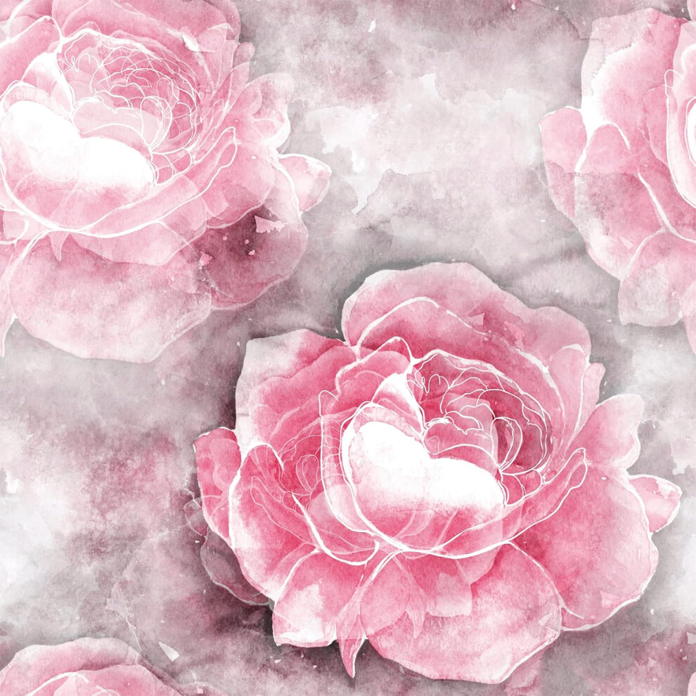 Self-Adhesive Vintage Flower Wallpaper Waterproof 44.5 Cm X 7 M Pink Â Peel And Stick Vintage Wallpaper, Pink Floral Wallpaper 5902362872736
