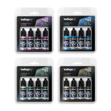 Vallejo True Metallic Paint Set, Ruby Red for Metal Painting, 4 Colors for Base, Light, Shade and Airbrush, BSL System for Consistent Results