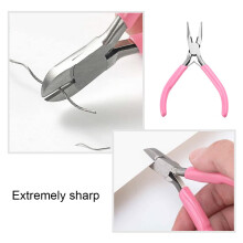 4.92 Inch Needle Nose Plier Compact Mini Precision Plier Soft Grip Jewelry Plier for Crafts Wire Wrapping Jewelry