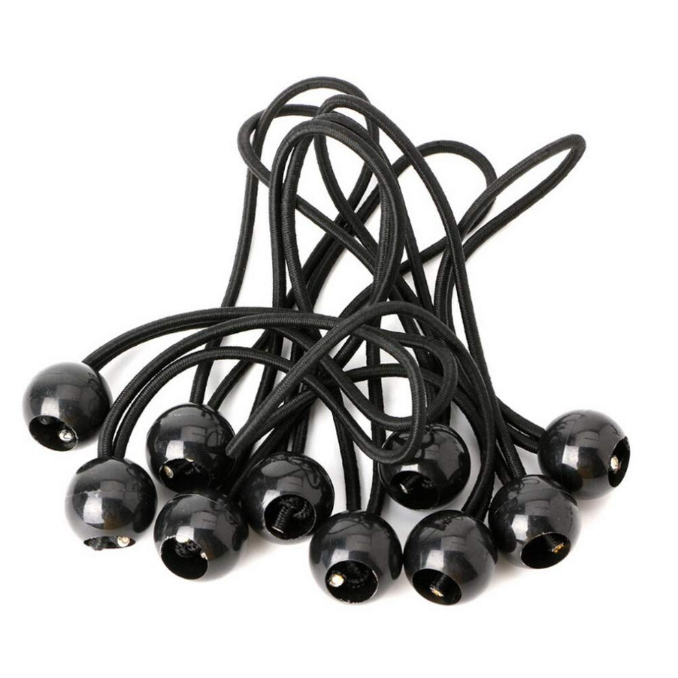 Nuoshen 12 Pcs Black Tarpaulin Bungees Balls For Banner, Tarp, Pavilions, Tents, Bungee Hooks, Holder, Flag Poles 5009948846089