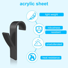 LICQIC 4 Pcs Towel Radiator Brackets Hooks, Bathroom Heated Towel Rail Hooks for All Standard Radiators, Black